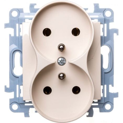 Simon 10 Doppelsteckdose mit/ohne Creme 16A 250V IP20 CGZ2M.01/41
