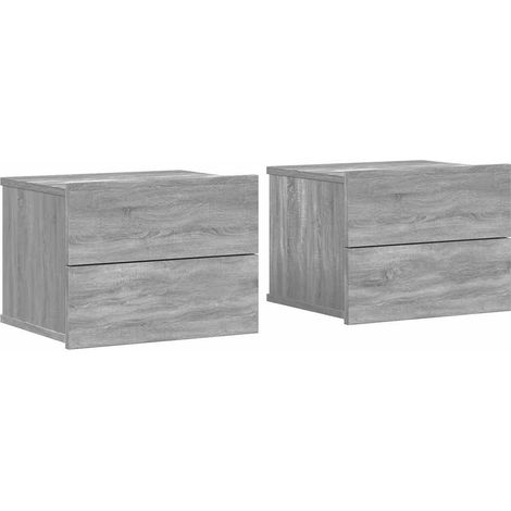 Maison Exclusive - Comodini Grigio Sonoma 2 pz 40x30x30 cm in Legno Multistrato (1/5)