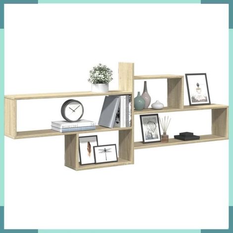 853319 étagère murale chêne sonoma 167,5x18x68 cm bois d'ingénierie (1/5)