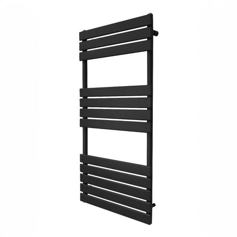 Flat Panel Towel Radiator – 1200mm x 600mm – Black (1/5)