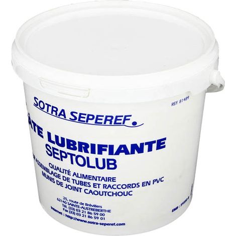 Lubrifiant pâte pour joint tubes PVC et PP – Seau 2,5 L – Soluble et biodégradable – Réduction des efforts d'emboîtement – Dyka