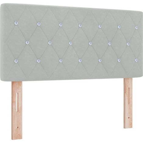 Maison Exclusive - Cabecero LED con tiras LED Manual Gris Claro 9