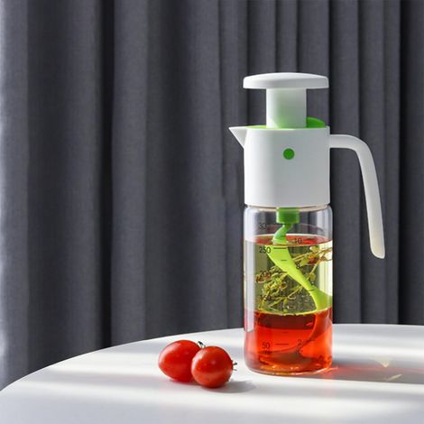 Bouteille mélangeur de vinaigrette anti-fuite en verre, shaker à salade, récipient à salade, mélangeur manuel de sauces et jus, 300 ml (1/5)