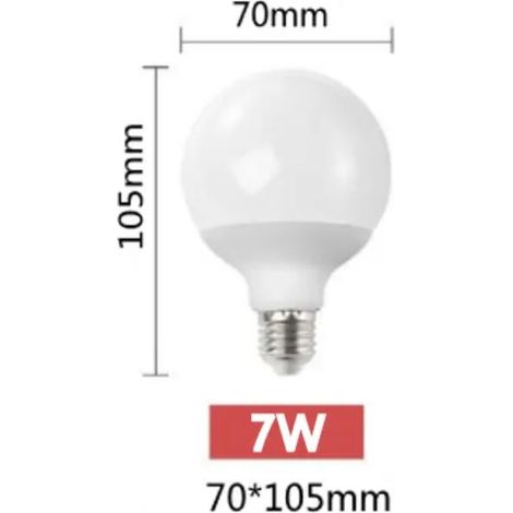 Ampoule LED E27 (Blanc froid G70 7W) à économie d'énergie (1/5)