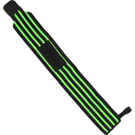 Bracelet de musculation ajustable pour poignet, maintien et élastiques, noir et vert