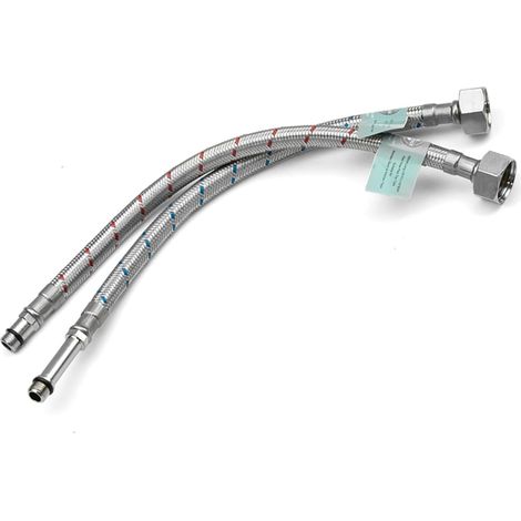 2 x 8 mm x 1/2 BSP (300 mm de long) Robinets mit mélangeur monobloc pour cuisine/vasque, tuyaux flexibles