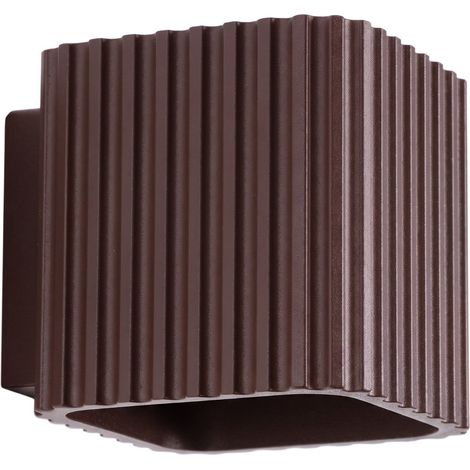 Applique RIFF marrone alluminio 1xG9 10cm Sollux (1/5)
