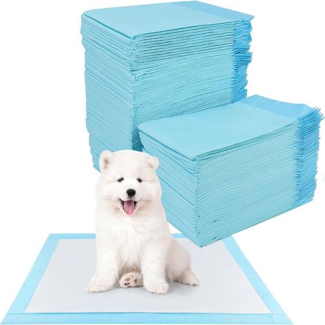100 Pièces Alaise pour Chien, 33 x 45cm Aleses Jetables pour Chien, 5 Couches Tapis Educateur Chiot, Tapis Hygiénique Absorbant, Anti-Fuite et Séchage Rapide (1/5)