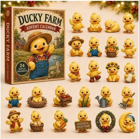 Canard à la ferme calendrier avent 2026 2D boîte surprise