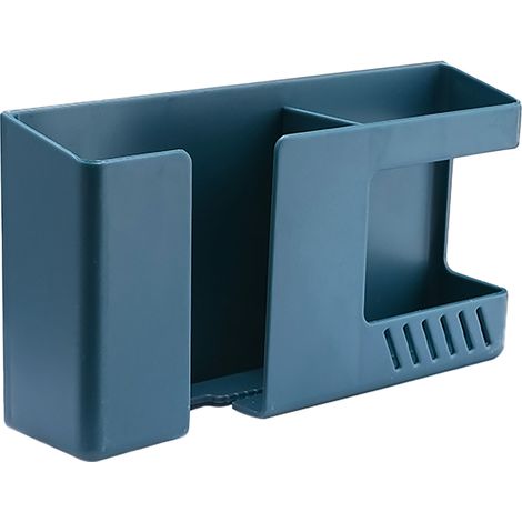 Organisateur mural robuste avec fente pour câble ABS, support de télécommande Simple et élégant, facile à installer, pour chambre à coucher et salon, bleu (1/5)