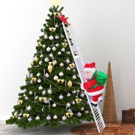 Scala elettrica di Babbo Natale, decorazione di Babbo Natale da arrampicata, ornamento di Babbo Natale, decorazione natalizia, statuetta decorativa, regali