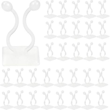 Pflanzenrankenhalter Clips 50 Stk. Selbstklebende Wandhaken Halterung für Kletterpflanzen Home Dekoration (Weiß) (1/5)