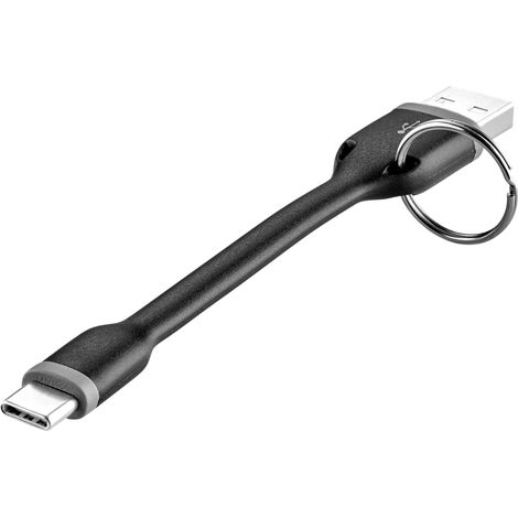 Renkforce Câble USB USB 2.0 USB-A mâle, USB-C® mâle 0.10 m noir RF-3425172 (1/4)