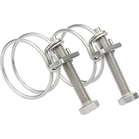 Collier De Serrage À Double Fil En Acier Inoxydable 304, 12 160mm, Clip Réglable For Tuyau Plomberie, 1/2 Pièces(30-34x3mm 2pcs) - 30-34x3mm 2pcs (1/2)