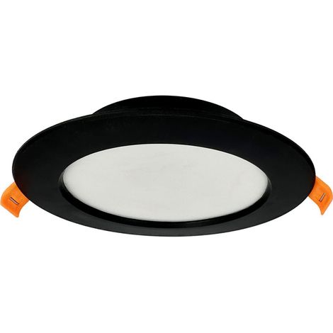 Spot de plafond LED encastré ALEXIS 9W 780lm IP20 CCT rond noir HOROZ (1/5)