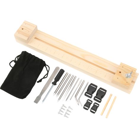 Cadre en bois tressé, aiguille en acier pour paracorde, outil de tressage DIY bracelet paracorde (1/5)