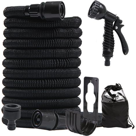 Tuyau Arrosage Extensible 30m, Tuyaux D'arrosage Flexible 100FT avec 7 Modes d'arrosage pour Irrigation pour Jardin, Arrosage, Nettoyage avec Sac de Rangement, Laver la Voiture, Baigner Animal (1/5)
