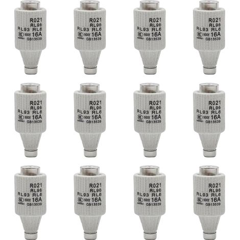 12 PCS Fusibles Spiralés en Céramique R021 16 A Inserts Fusibles 500V Noyau de Fusible Tube de Fusible en Céramique pour la Protection des Câbles et Des Câbles (1/5)