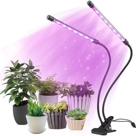 Lampe de Croissance des Plantes d'intérieur 42 LED Lumière de Croissance des Plantes 10 Niveaux Dimmable 3/9/12H Minuterie 3 Modes d'Éclairage Lampe Compacte pour Plantes Fleurs Légumes (1/5)
