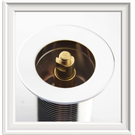 Pop-up Brass Drain Plugs for Washbasin Valve Screw Brass Click Clack Bolt Connector – 2 Pcs Bathtub Basin Replacement Plug with Opening Movement, Fits Most Plugs (1/2)