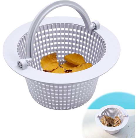 Panier de skimmer de 16 cm, Tamis de skimmer de piscine, Panier de skimmer pour un nettoyage efficace de la piscine, Panier de skimmer de rechange, avec poignée pour une extraction facile (1/5)