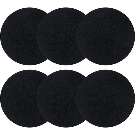 Lot de 6 filtres à Charbon pour bacs à Compost de Cuisine – Filtres à Charbon Actif épais pour Poubelle de Cuisine, 1 cm d'épaisseur