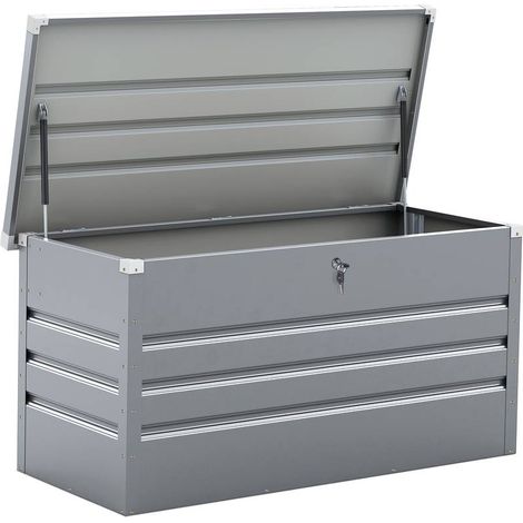 Gartentruhe aus Metall Store - 480L - Silber (1/3)