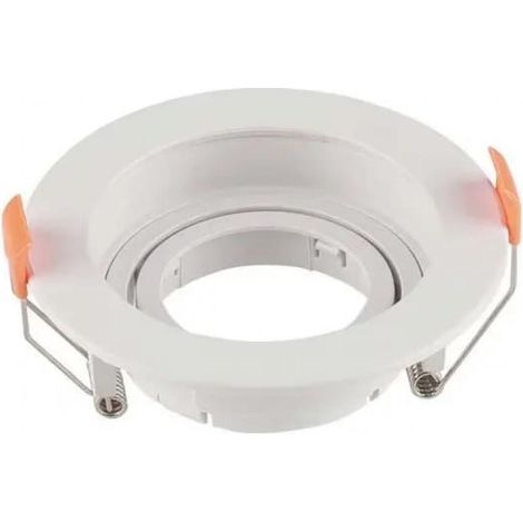 V-TAC VT-933 runder LED-Einbaustrahler GU10 weiße Farbe Polycarbonat Sku 6658 (1/4)