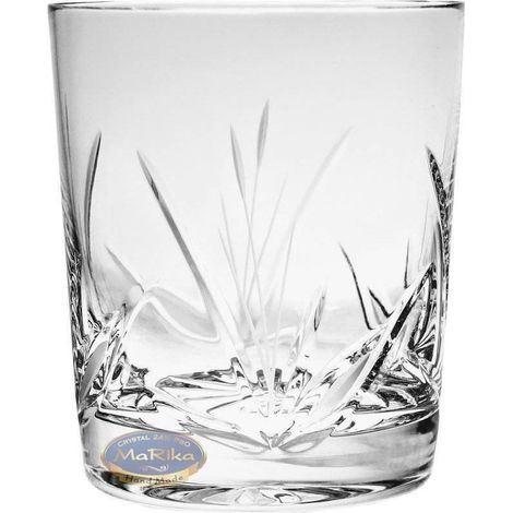 MaRika Kristall-Whiskygläser, exklusiv, 280 ml, Frozen Leaf – 6er-Set (1/4)