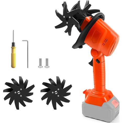 Cultivateur Manuel sans Fil pour 18V (sans Batterie) (sans Tige) 550W, rotavateur de jardin, profondeur 10cm, largeur 10cm, motoculteur agricole (1/5)