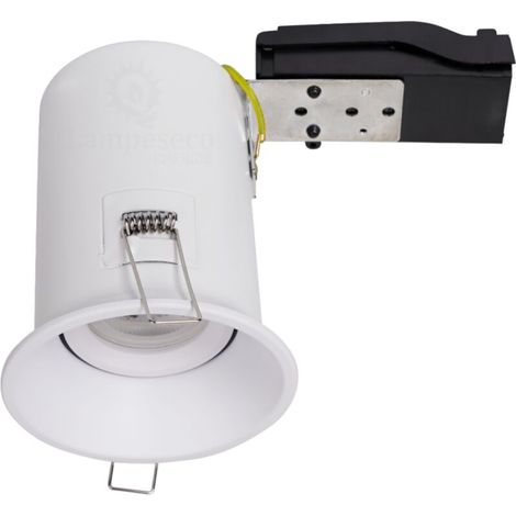 Support de spot BBC RT2012 IP20 Basse Luminance 93mm de diamètre non orientable avec connecteur automatique GU10 intégré. (1/5)