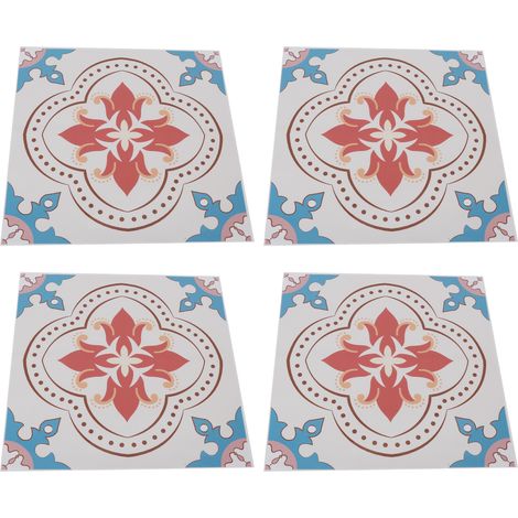 Lot de 4 stickers muraux et de sol adhésifs imitation marbre pour salle de bain et chambre (1/5)