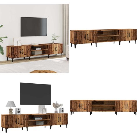 vidaXL TV-Schrank Altholz-Optik 180x31,5x40 cm Holzwerkstoff (1/5)