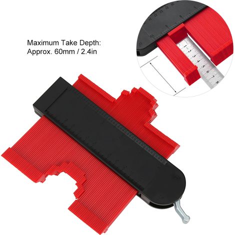 gabarit de contour élargi de 5 pouces (rouge) (1/5)