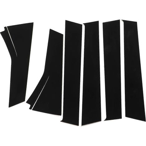 Ensemble de 6 baguettes de meneaux de porte et de fenêtre en polycarbonate noir brillant, de remplacement pour JAZZ 2 (1/5)