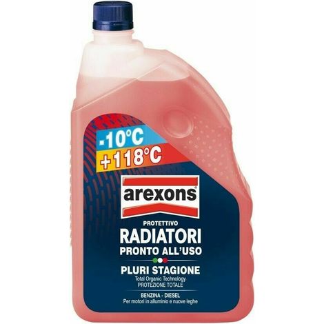 Liquido Radiatori Rosso -10° +118° AREXONS Protettivo Radiatori pronto 1 Litro (1/2)
