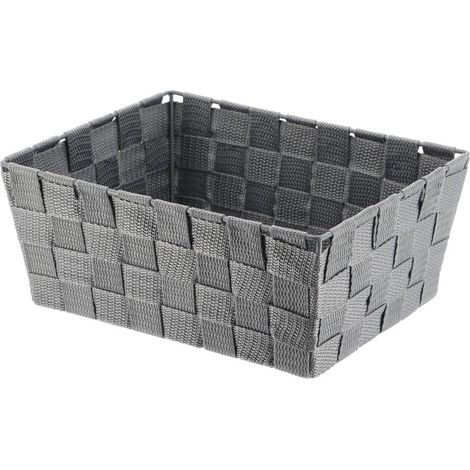 Ankleidekorb polyester h10,5xl19,5xp25cm - grau - Tendance