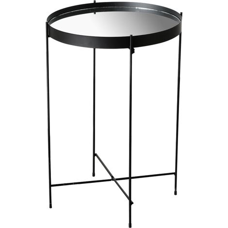 Beistelltisch Dekotisch schwarz Wohnzimmertisch Metall Modern Blumenständer Tisch schwarz, Eisen, LxBxH 37,5x37,5x60 cm (1/4)