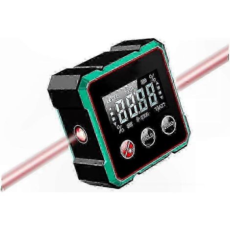 Équerre numérique avec base magnétique et guidage laser, 0-90° niveau rapporteur pour mesure de pente et d'inclinaison (1/5)