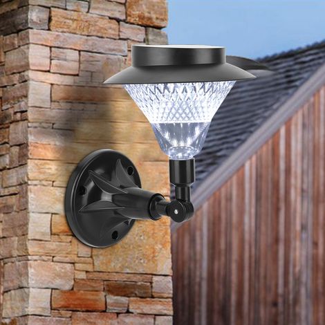 Lampe murale solaire étanche à 8 LED, lampadaire d'extérieur pour jardin, cour et pelouse (1/5)