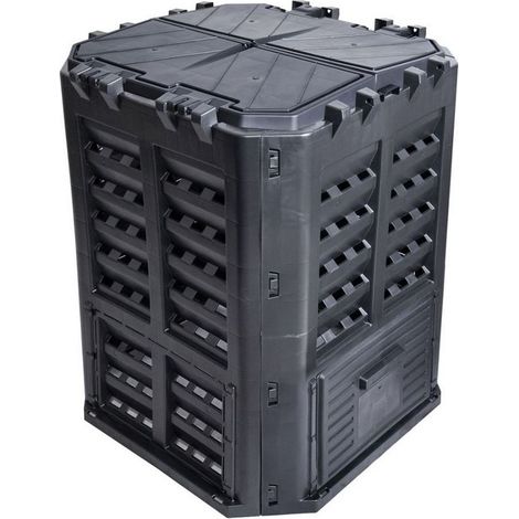 Composteur de jardin 360 Litres 69 x 69 x H84 cm KOMPOBOX BRIXO (1/3)