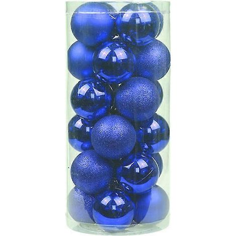 24 Stück 6 cm bruchsichere Weihnachtskugeln für Weihnachtsbaum und Hochzeit (1/5)