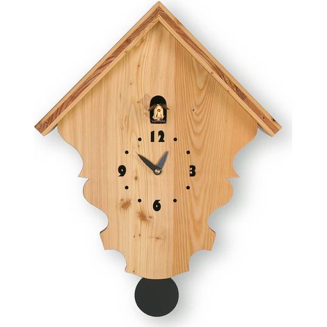 Orologio a Cucù da Parete 39x34x12 cm Pirondini Italia Natural 801 Larice