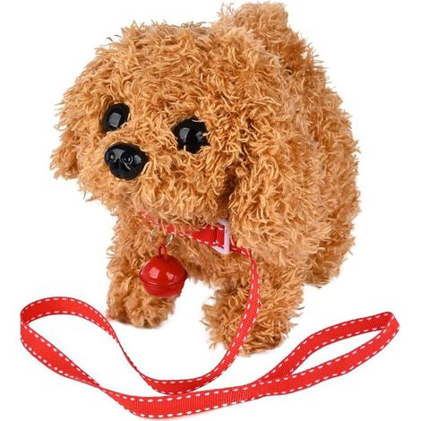 Un chien en peluche électronique interactif — il marche, aboie, remue la queue et s'étire — est l'animal de compagnie idéal pour les enfants. (1/3)