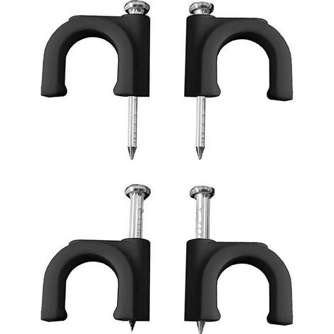 Agrafe Serre-câble Noire Pour Tuyau Tubulaire 4mm (boîte 100 U.) (1/3)