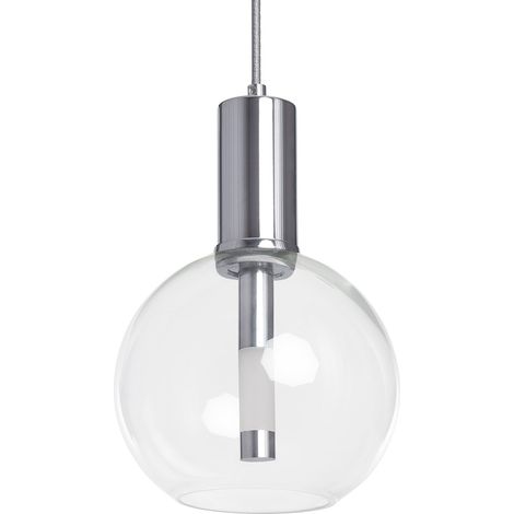 Lámpara Colgante LED 5W Metal y Cristal Ludvika Cromado