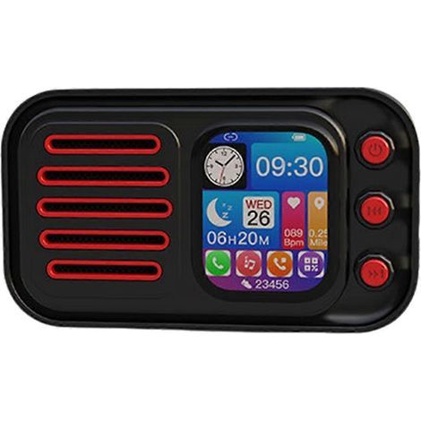 Enceintes Bluetooth sans fil HiFi rétro portables à écran tactile, B (1/5)