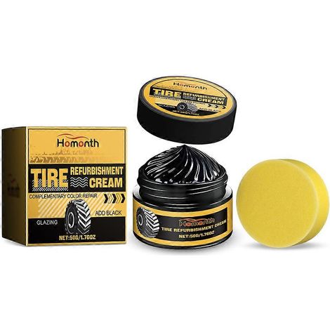 Revêtement brillant pour pneus, cire hydrophobe longue durée (1/4)