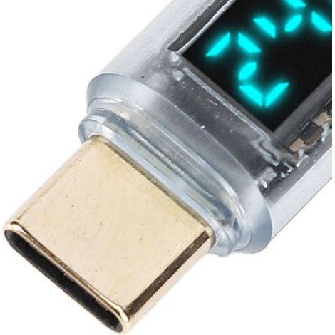 Vvikizy Adaptateur USB C. USB C Adaptateur Power Metter Tester PD 240W 8K 60Hz 40 Gbit informatique ordinateur (1/5)