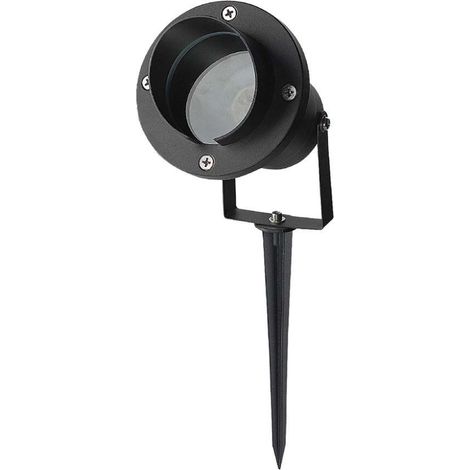 GARDEN PICCHETTO IN ALLUMINIO  GU10 FITTING CORPO NERO IP65